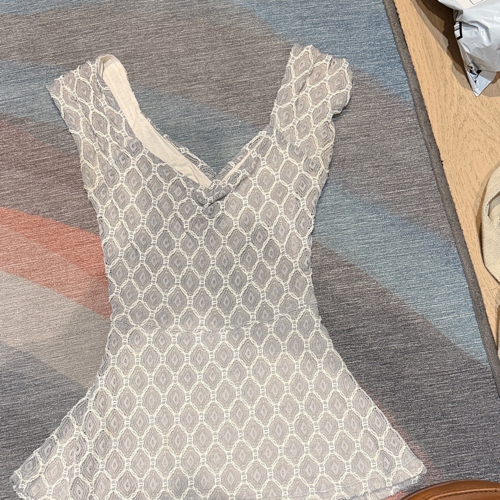 Deletta Cream Lace Detail Top